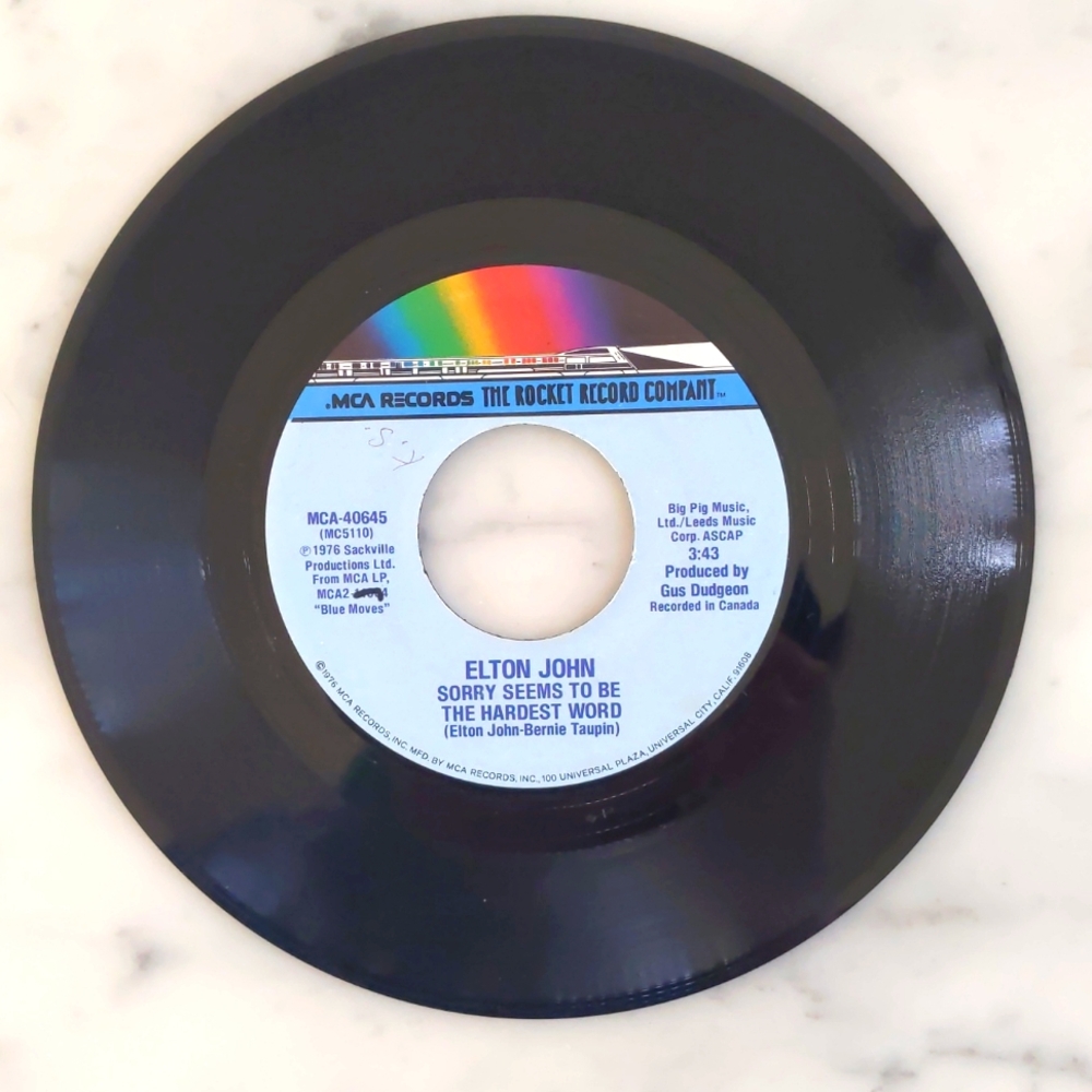 Vintage 1976 Elton John: Sorry Seems to be the Hardest Word and Shoulder Holster